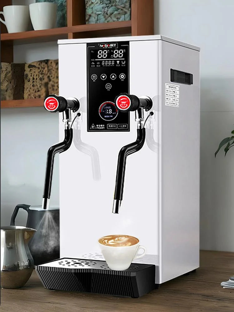 Commercial Milk Frother, 110V 1400W Automatic Foam Machine with LED Display for Coffee Shops (Black)