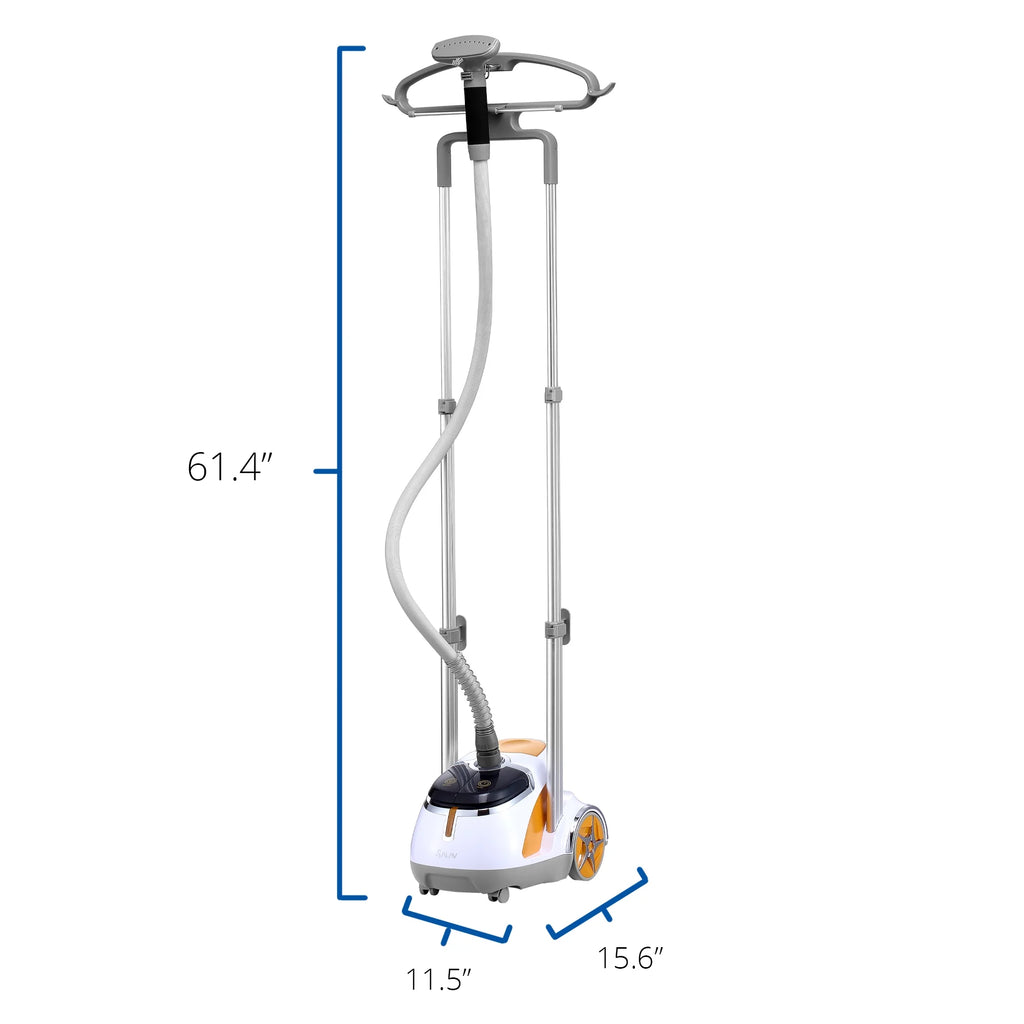 SALAV? GS45-DJ Professional Series Dual Bar Garment Steamer with Foot Pedals, Silver