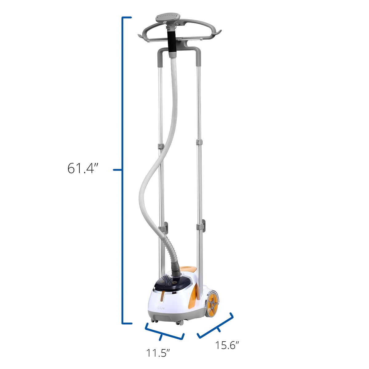 SALAV? GS45-DJ Professional Series Dual Bar Garment Steamer with Foot Pedals, Silver