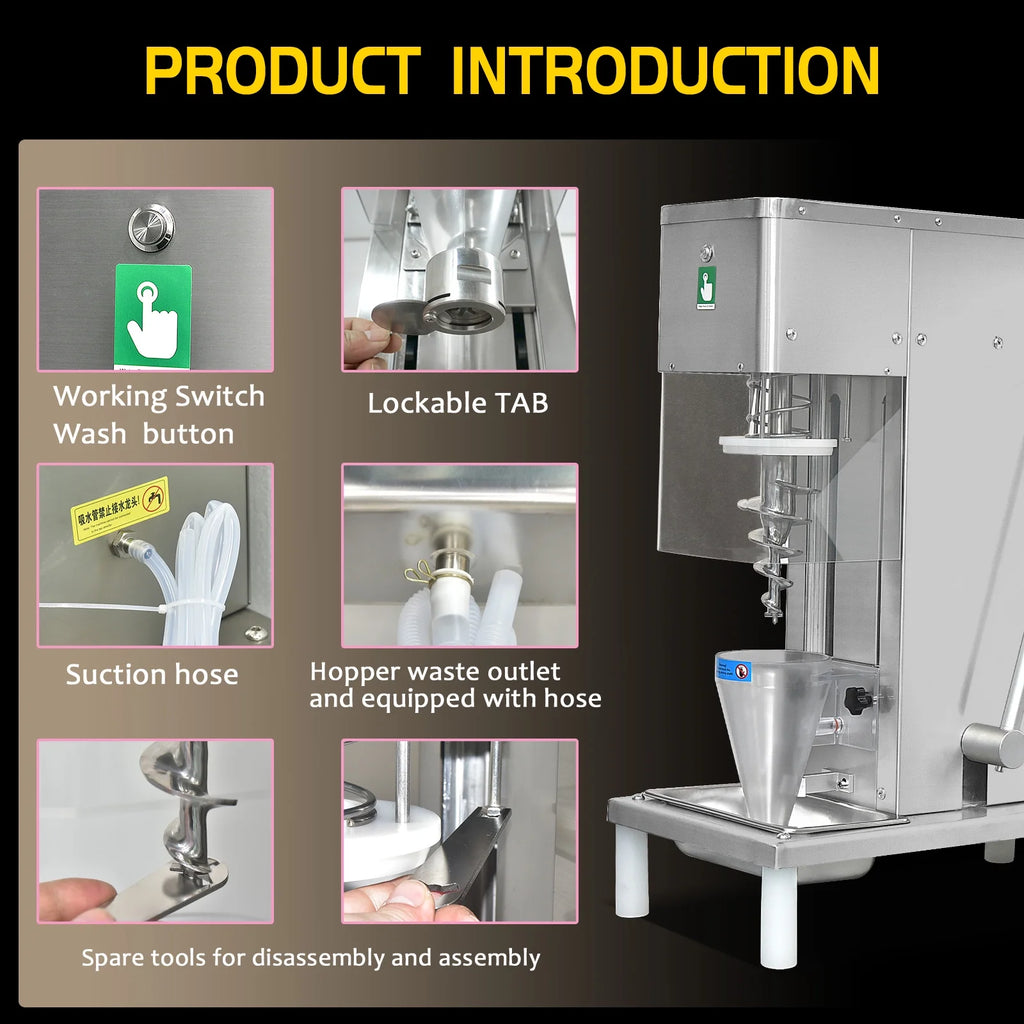 Kolice Commercial Frozen Yogurt Gelato Ice Cream Blending Machine,Swirl Ice Cream Machine