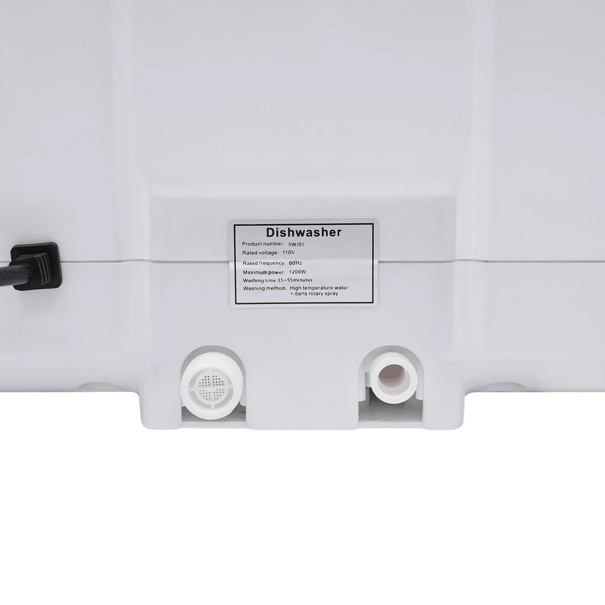 Flip-top Dishwasher White 5 intelligent washing functions Portable Countertop Dishwasher Compact  Low Noise Mini Dishwasher with Water Tank Leak-Proof Dry