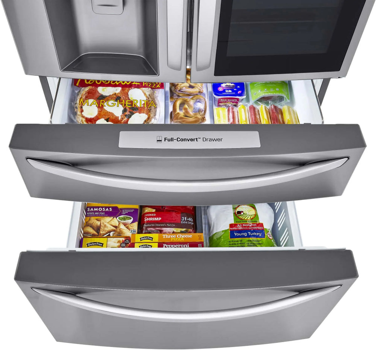 Lg Lrmvs3006 36" Wide 29.5 Cu. Ft. Energy Star Rated French Door Refrigerator - PrintProof