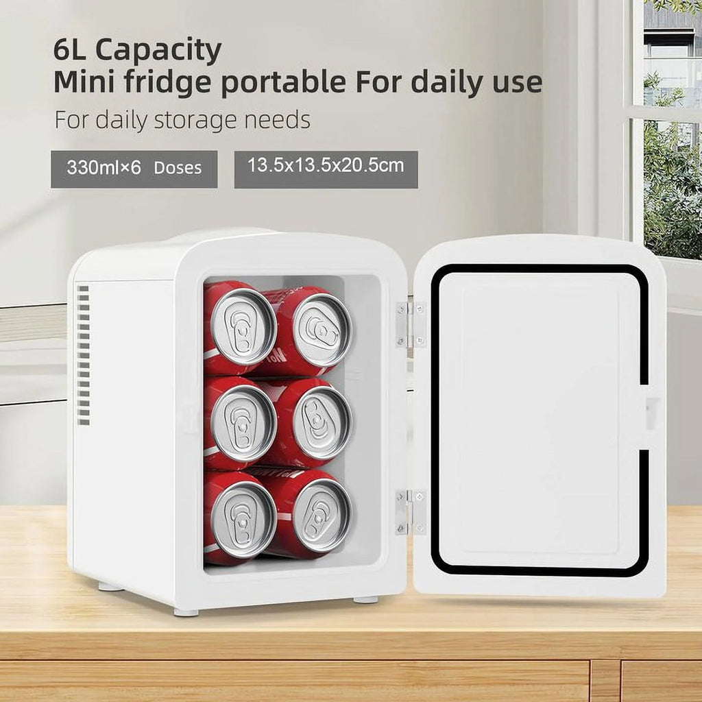 Car Refrigerator 6L Beauty M Irror LED Light Dormitory Mini Refrigerator Cosmetics Facial M Ask Refrigerator High-quality