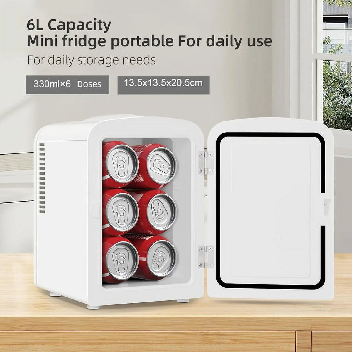 Car Refrigerator 6L Beauty M Irror LED Light Dormitory Mini Refrigerator Cosmetics Facial M Ask Refrigerator High-quality