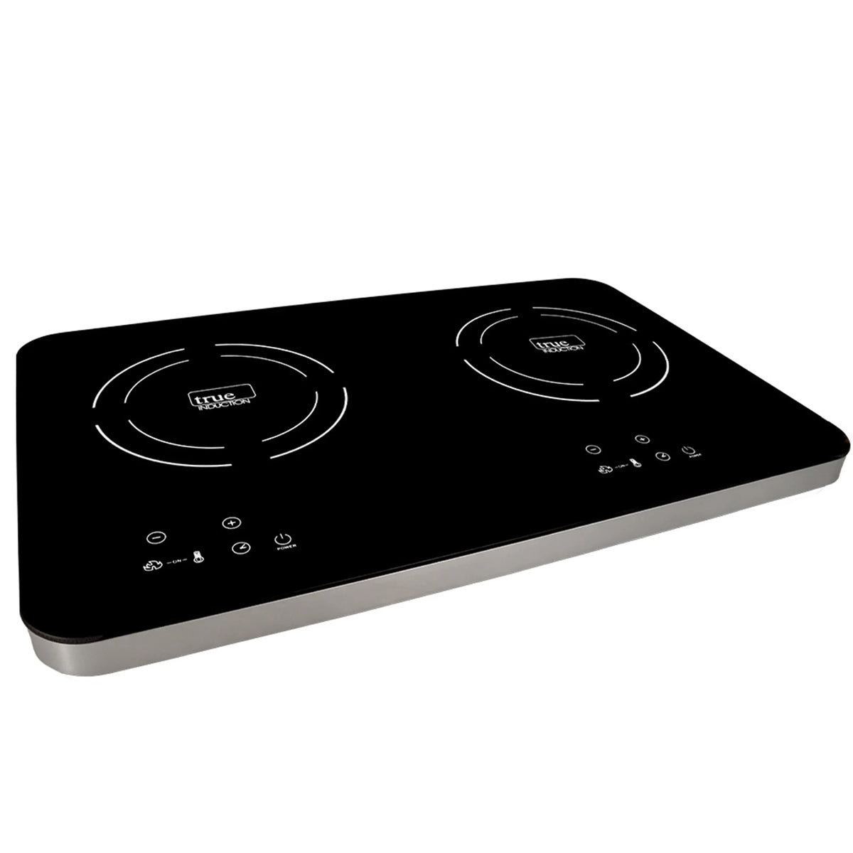 True Induction TI-2C Protable UL1026 Certified, 23-inch Dual Induction Cooktop 1750W Glass-Ceramic Top with FREE Carrying Bag & 2 Silicone Mats