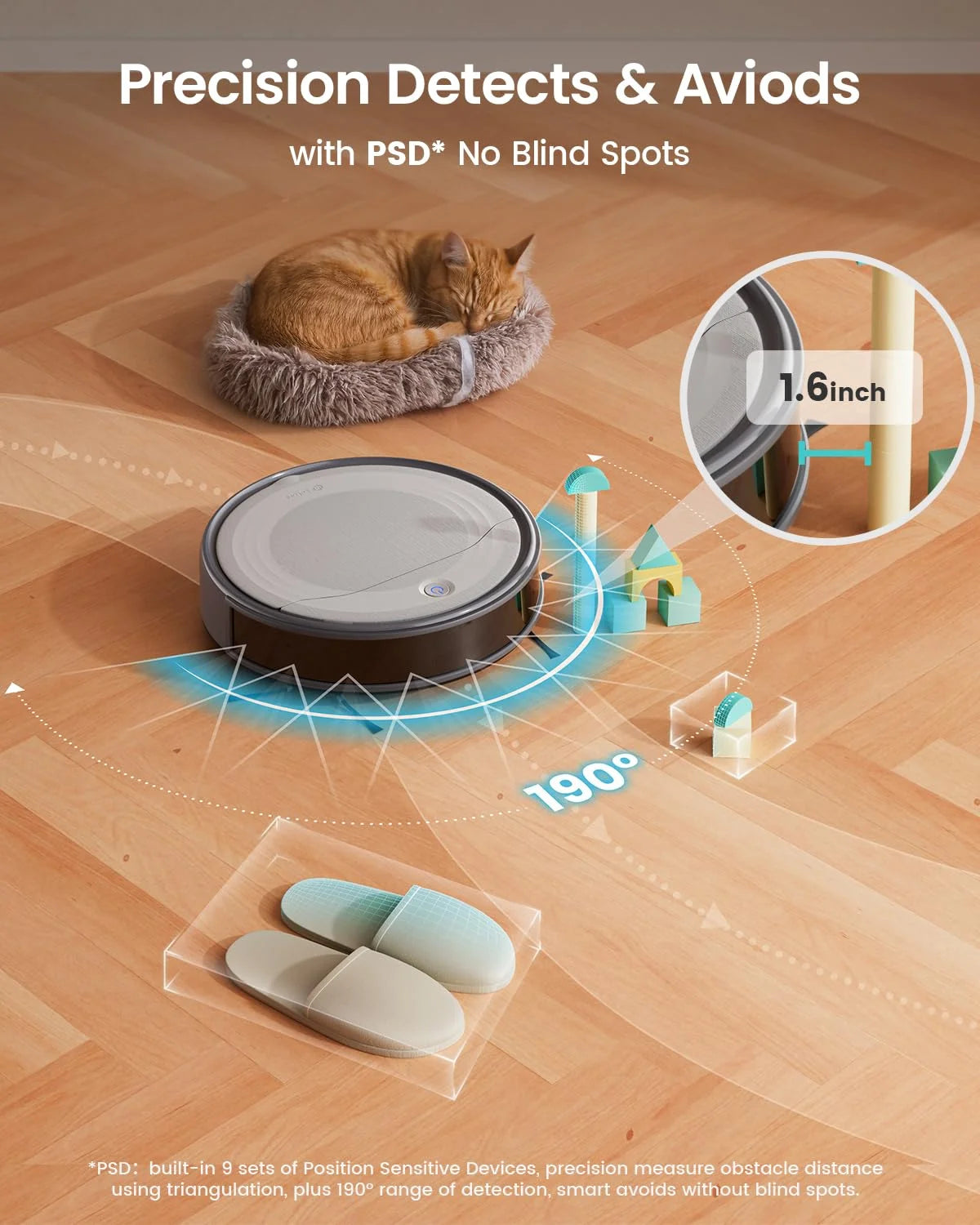 Lefant Robot Vacuum Cleaner with 4500Pa Suction, APP/Remote/Voice Control,Ideal for Pet hair, M310