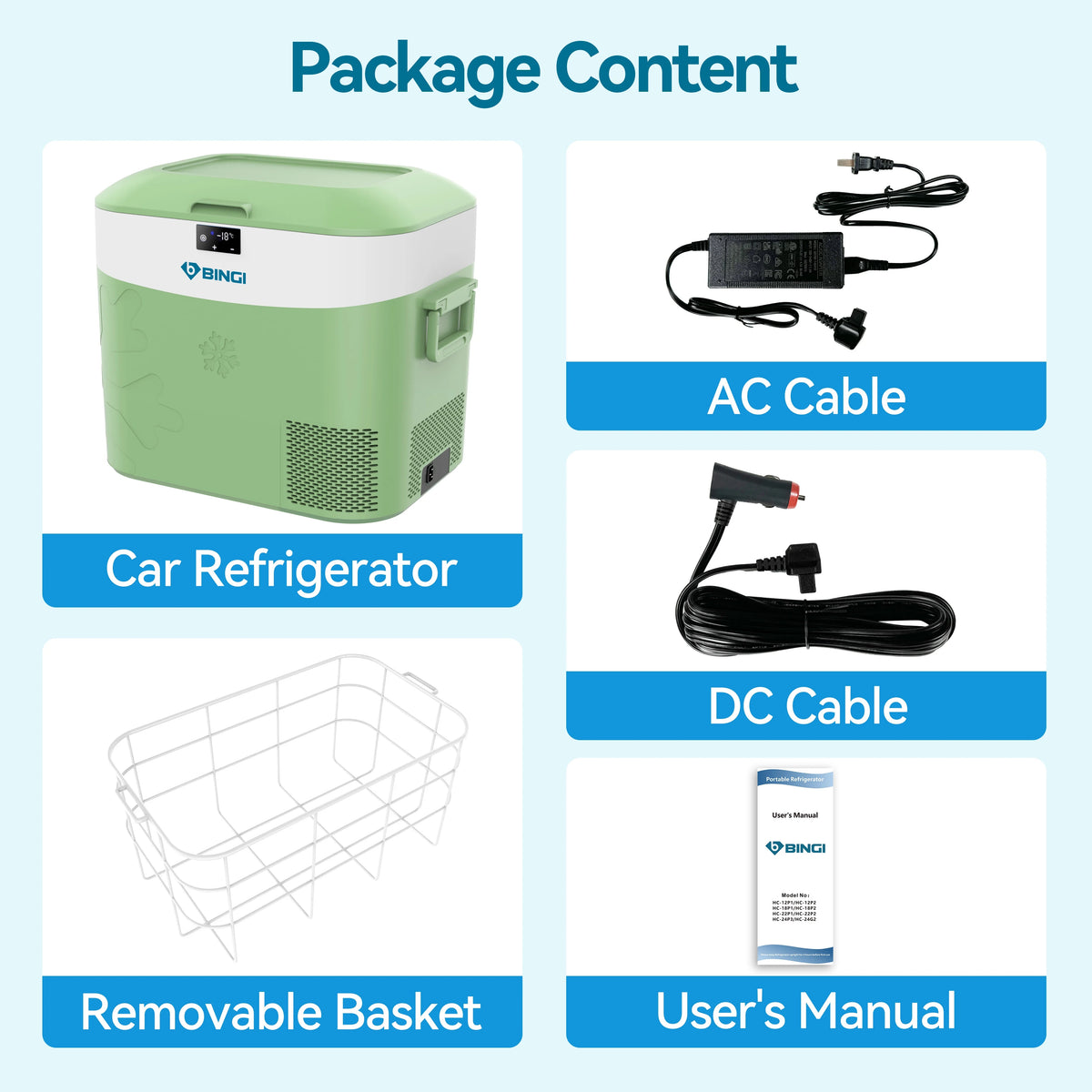 Portable Fridge 19 QT(18 Liter) 12 Volt Fridge Car Freezer Compressor Cooler 12/24V DC 110��240V AC for Camping Truck RV Boat & Home Use -18��~+15��