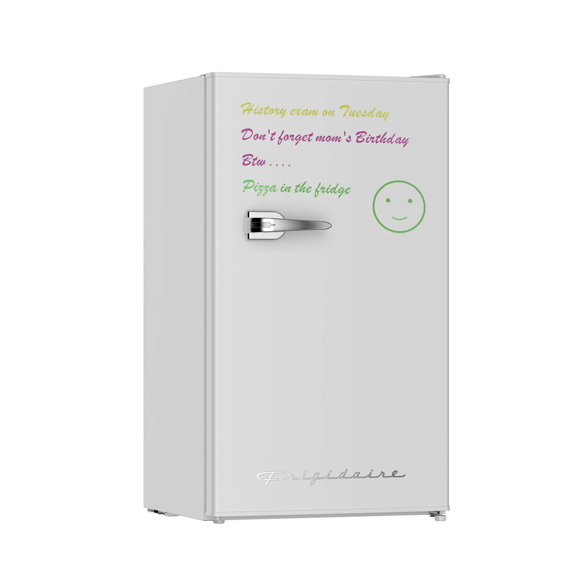 Frigidaire 3.2 Cu Ft Retro Dry Erase Compact Fridge, (EFR331-BLACK), Black
