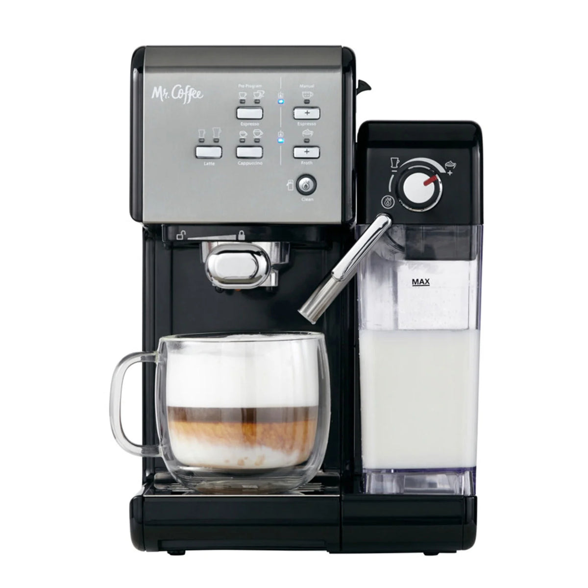 Mr. Coffee BVMC-EM7000DS 1 Touch 19 Bar Pump Programmable Espresso Maker Machine