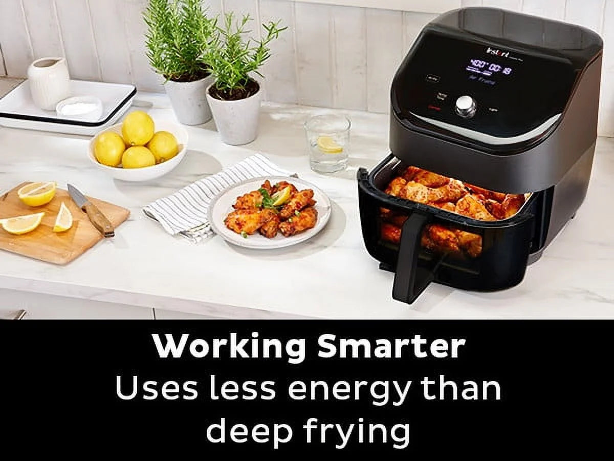 Instant Pot Vortex Plus 6-Quart 6-in-1 Air Fryer Oven with ClearCook Cooking Window, Digital Touchscreen, Nonstick and Dishwasher-Safe Basket, Includes Free App with over 1900 Recipes, Single Basket