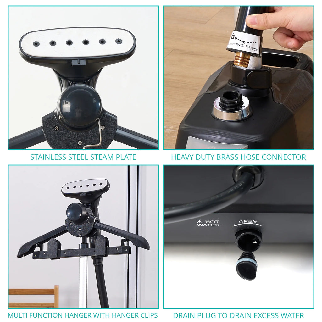 True & Tidy? SX3 Heavy-Duty Industrial Garment Steamer with Foot Pedal Control and 3 Steam Settings