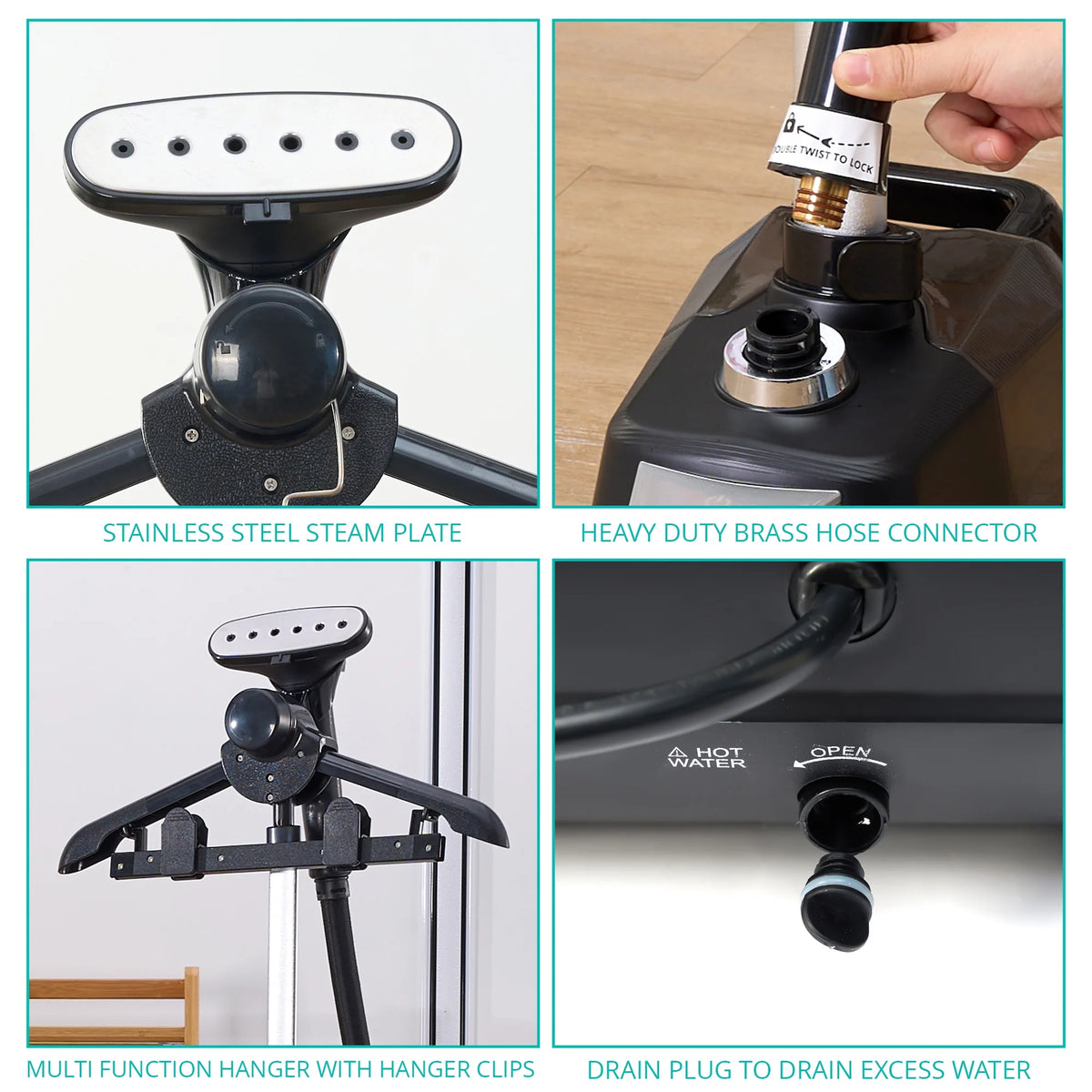 True & Tidy? SX3 Heavy-Duty Industrial Garment Steamer with Foot Pedal Control and 3 Steam Settings