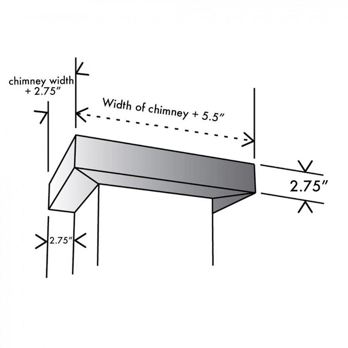 ZLINE Crown Molding Profile 6 for Wall Mount Range Hood CM6587597KEKECOM30KZ