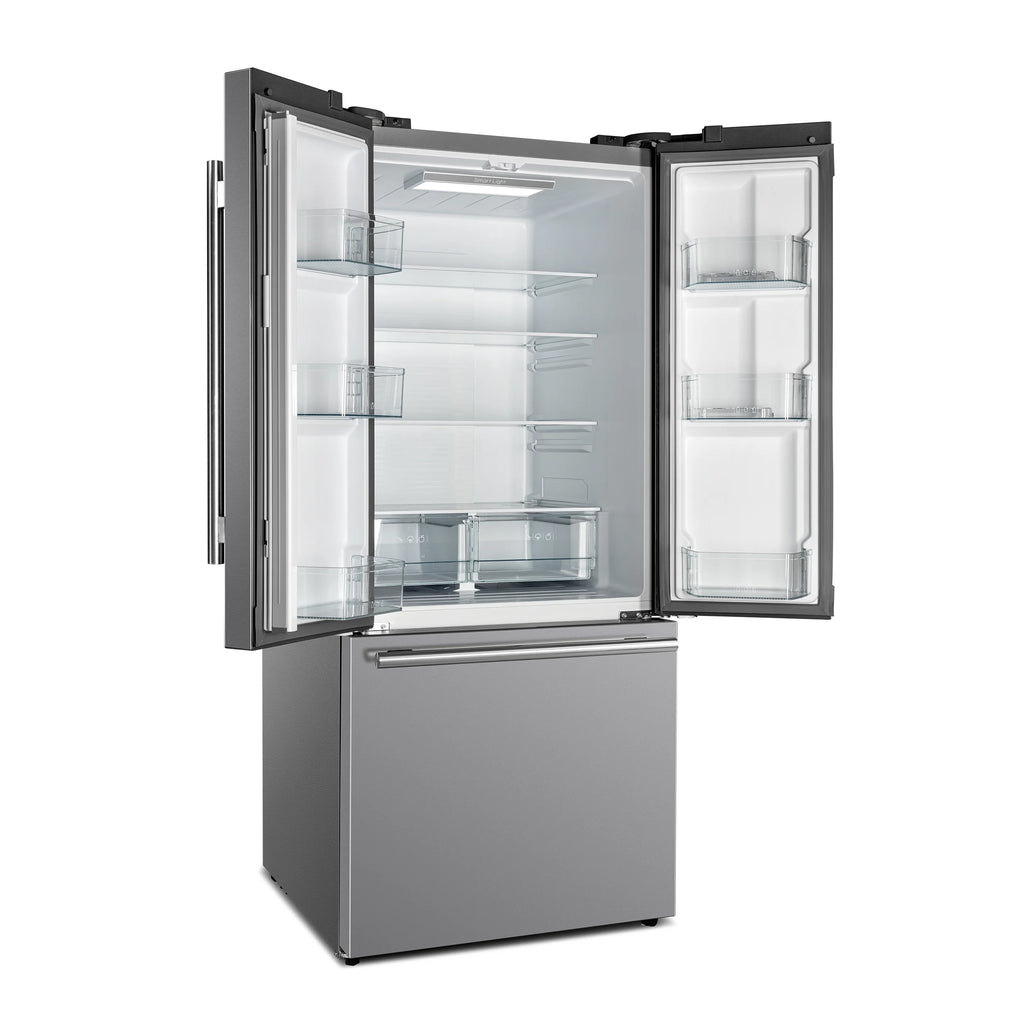 Forno Gallipoli 30-inch French Door Refrigerator with Bottom Freezer 17.5 Cu. Ft. Capacity