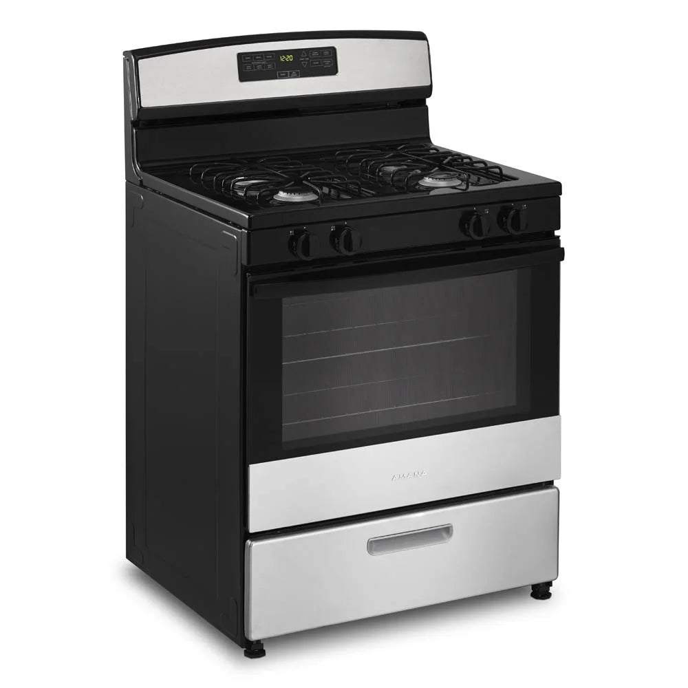 Brand New Amana? AGR6303MMS: 30-inch Gas Range in Stainless Steel.