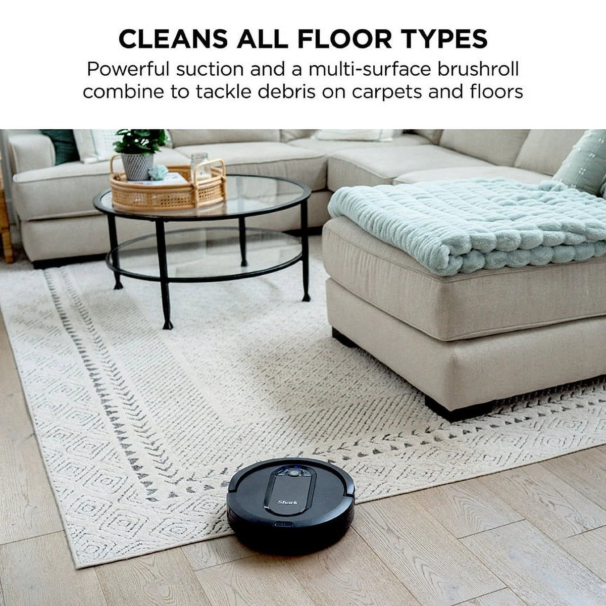 Shark EZ Robot Vacuum with Self-Empty Base, Row-by-Row Cleaning, Powerful Suction, Perfect for Pet Hair, Wi-Fi, Carpets & Hard Floors, RV910S
