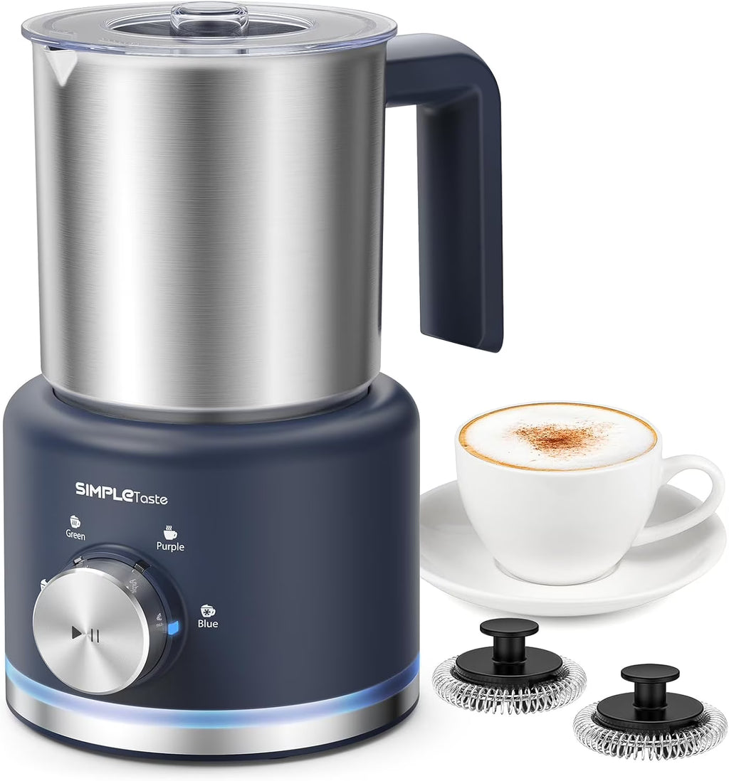 Milk Frother, 4 in 1 Electric Milk Steamer, 16.91oz/500ml Automatic Warm and Cold Foam Frother for Coffee, Latte, Macchiato, Cappuccino, Hot Chocolate