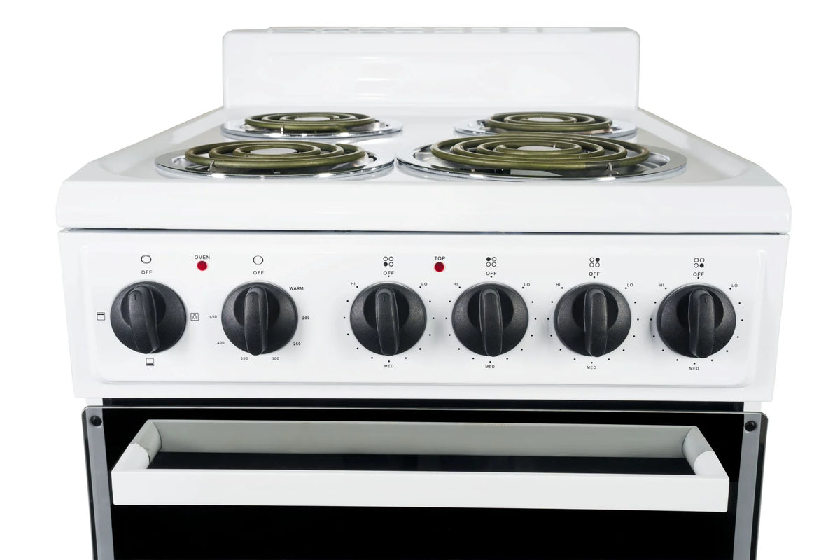 Premium Levella 20" Freestanding Electric Range with 4 Burners and 2.1 Cu. Ft. Oven Capacity