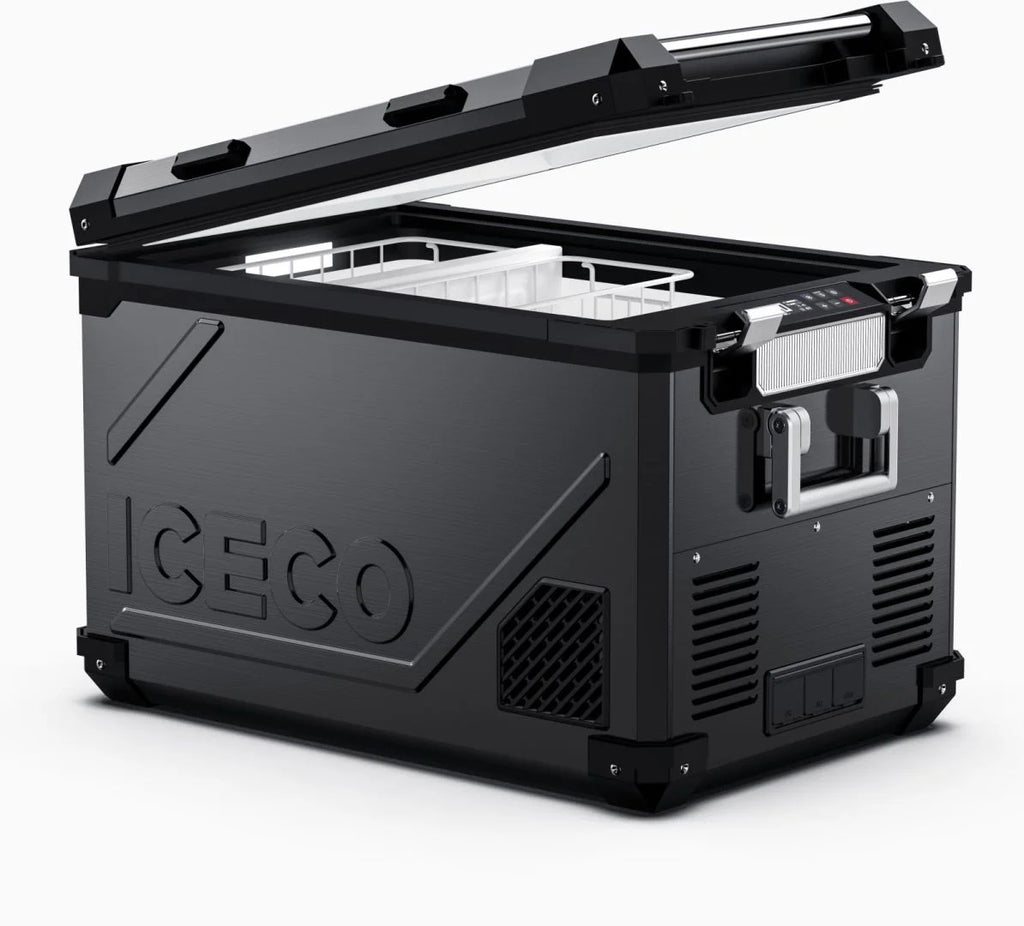 APL55 Aluminum Dual Zone 58QT Portable Cooler Black