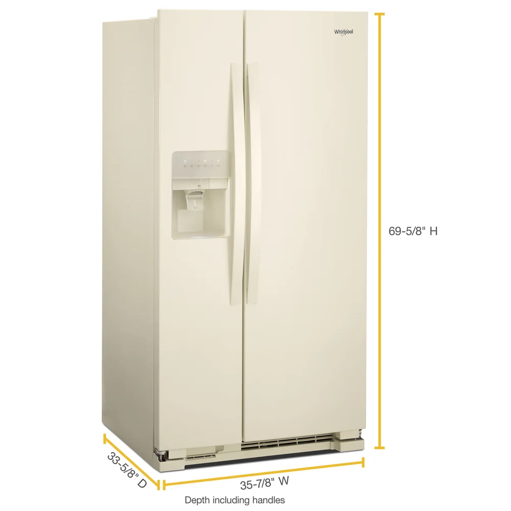 WHIRLPOOL WRS315SDHM side by side freestanding refrigerator
