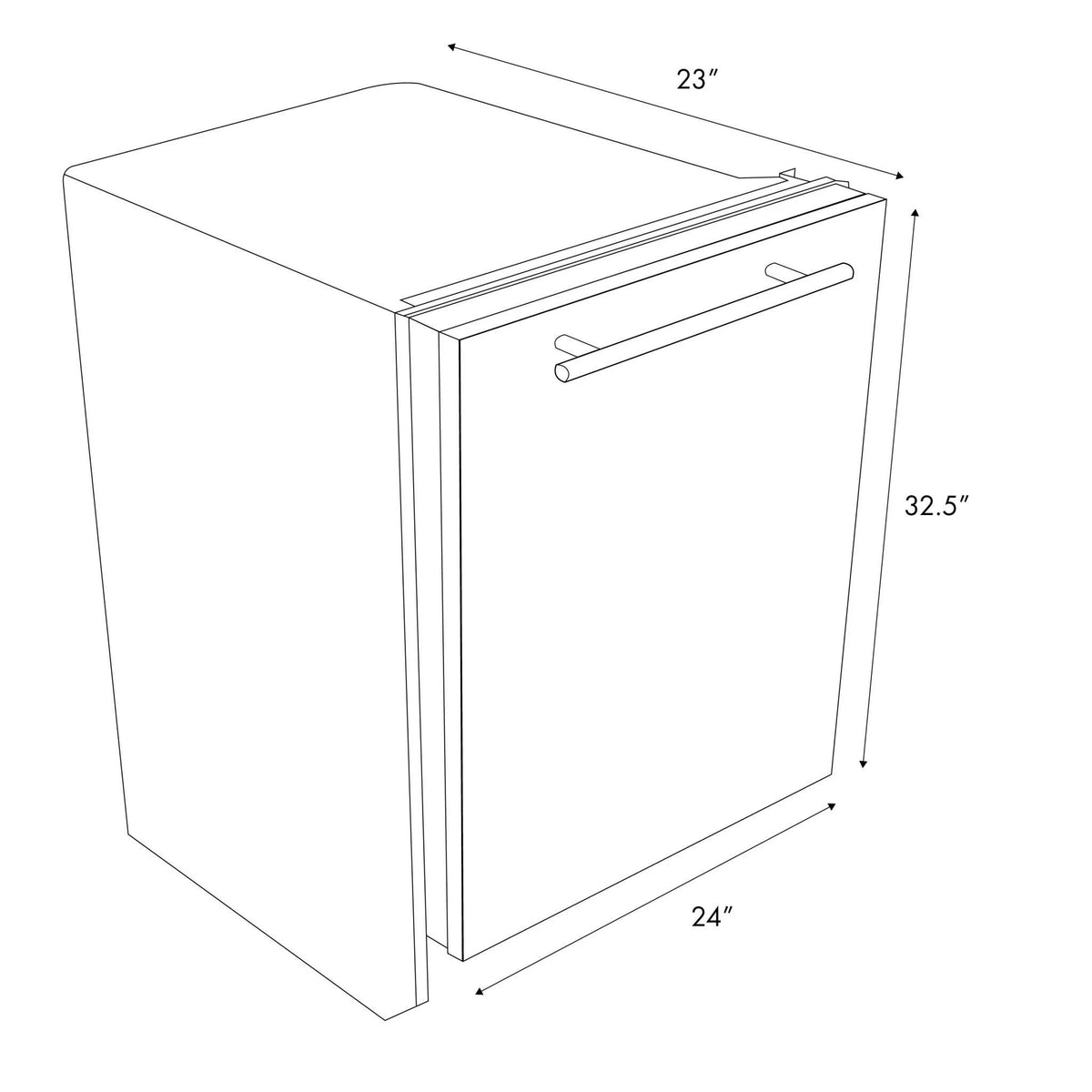 Zline Dw-H-24 24" Wide 20 Place Setting Energy Star Rated Built-In Top Control Dishwasher