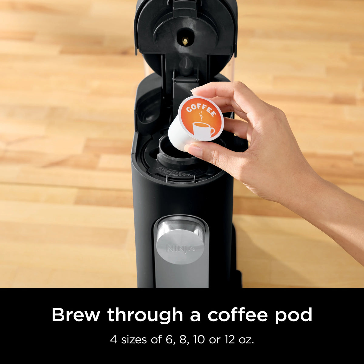 Ninja Pods & Grounds Single-Serve Coffee Brewer, Steam Grey