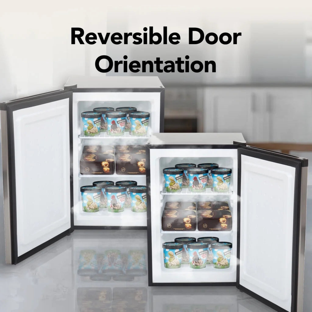 Whynter Cuf-210SS Energy Star Stainless Steel Upright Freezer with Lock, 2.1 cu ft