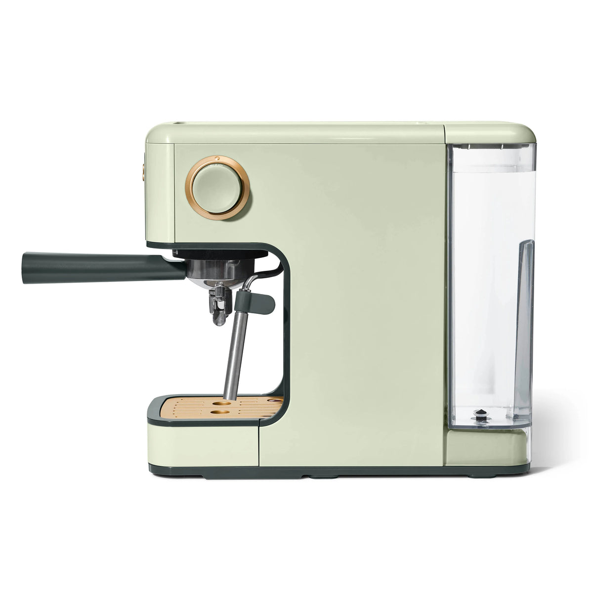 Beautiful Slim Espresso Machine with 20-Bar Pressure, Black Sesame by Drew Barrymore