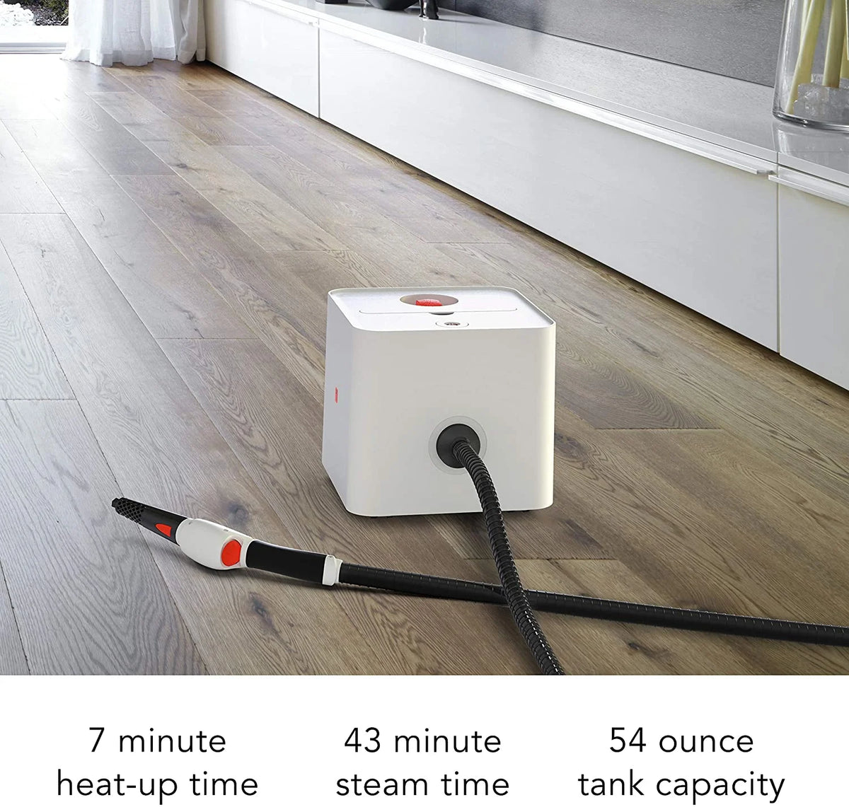 Sharper Image Canister Steam Cleaner with 15 Accessories, 54oz., White