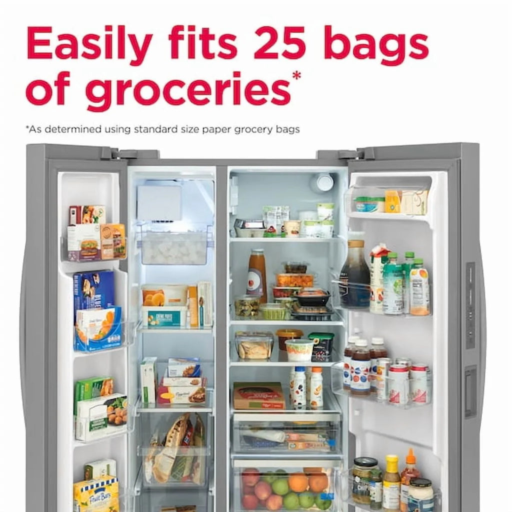 Frigidaire Gallery GRSN2620AF 26 Cu. Ft. 36" Standard-Depth Side-by-Side Refrigerator, Stainless Steel