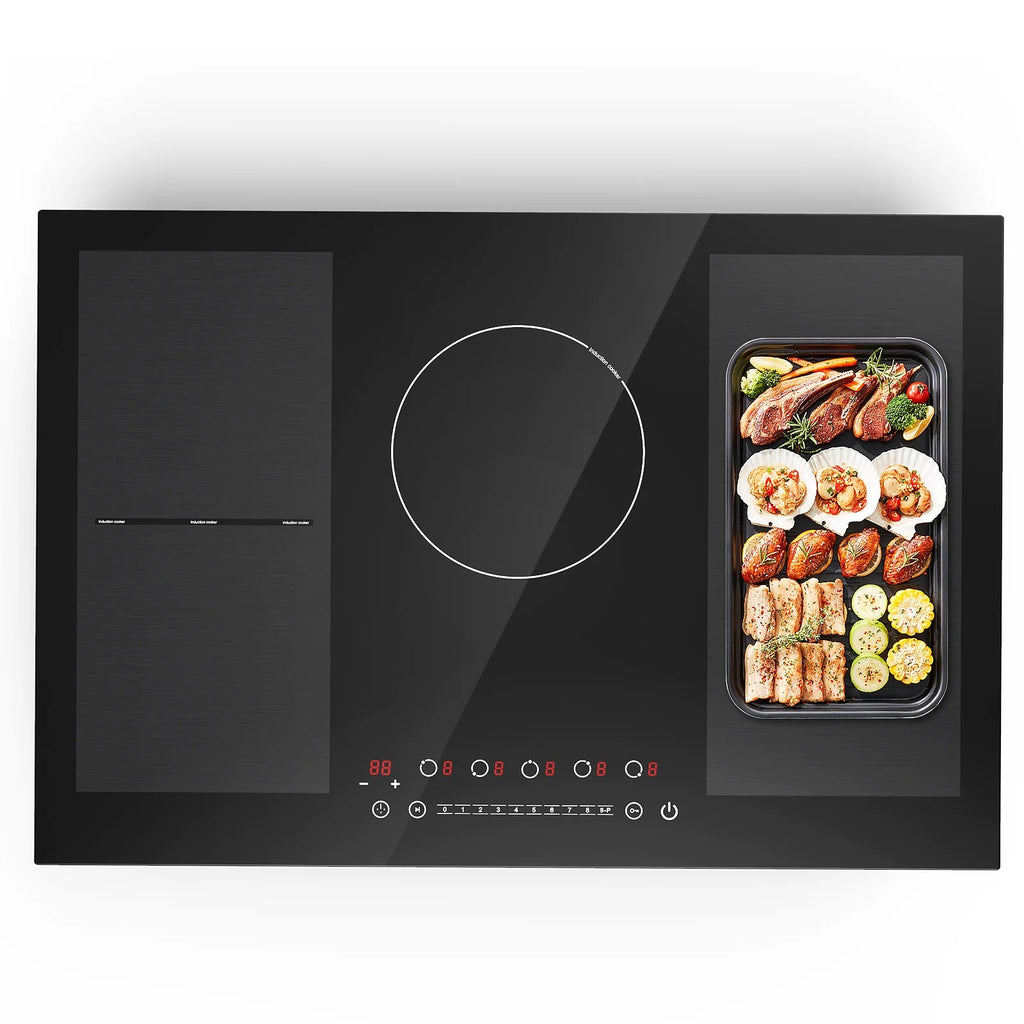VBGK Induction Cooktop 30 inch 5 Burner Electric Hot Plate for Cooking Electric Induction Cooktop 240v, 99 Minutes Timer and Auto Shutdown Induction Burner,Child Lock