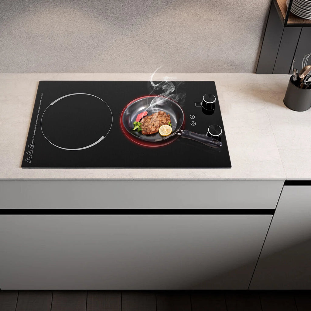 2100W Electric Induction Cooktop Stove Top 2-Burner Touch Control + Child Lock