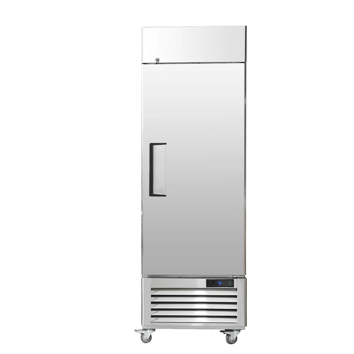 KFFKFF Commercial Reach-In Refrigerator 19.32 Cu.ft Upright Freezer 1 Door 4 Shelves 4 Wheels 27" Width