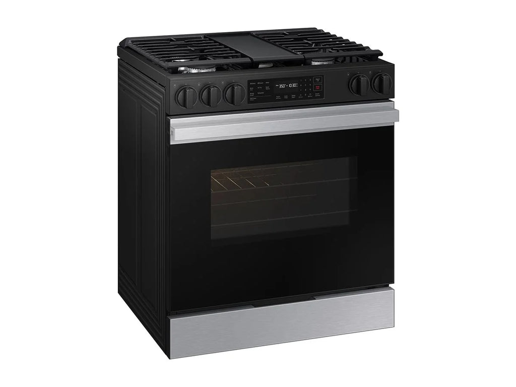 Samsung Bespoke Smart Slide-In Gas Range 6.0 cu. ft. with Air Fry & Precision Knobs NSG6DG8300SR
