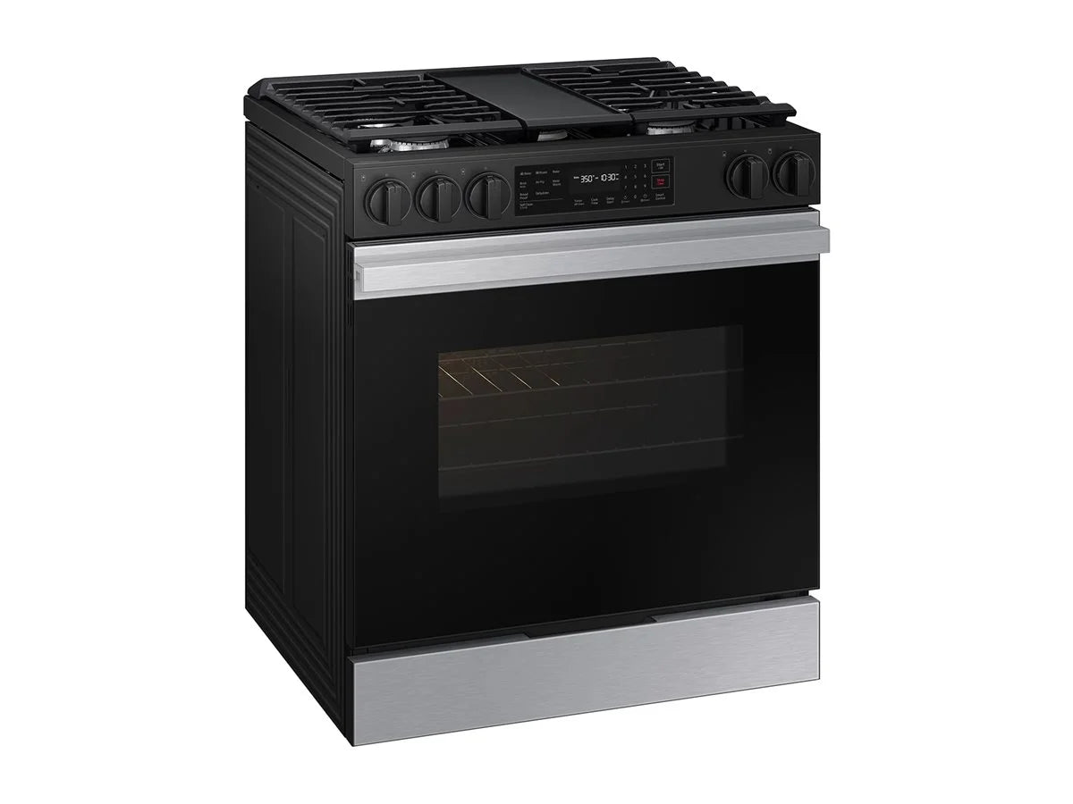 Samsung Bespoke Smart Slide-In Gas Range 6.0 cu. ft. with Air Fry & Precision Knobs NSG6DG8300SR