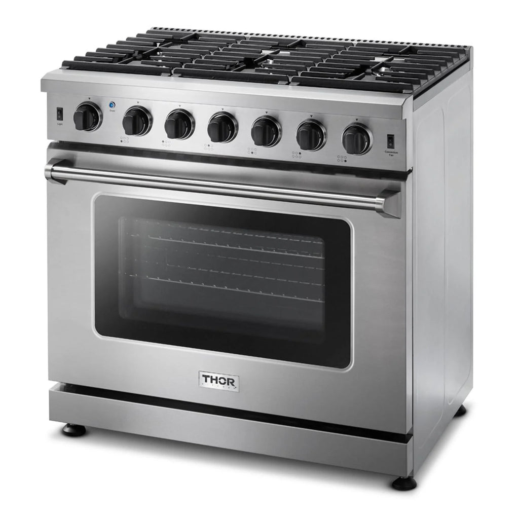Thor Kitchen Lrg3601ulp Liquid Propane Propane 36" 6.0 Cu. Ft. Single Oven Professional