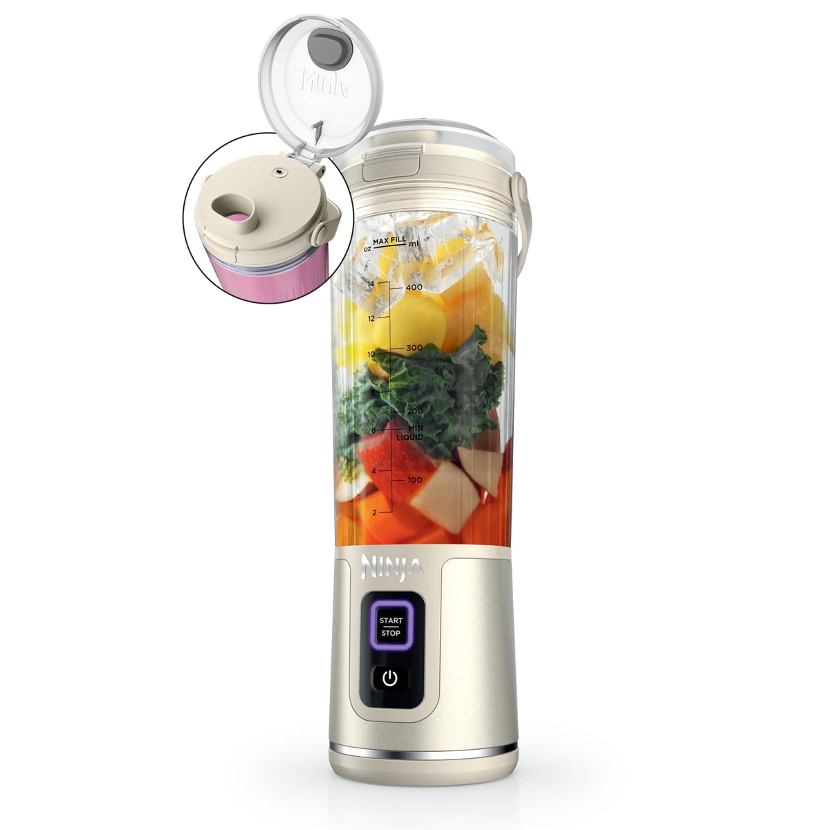 Ninja Blast Portable Blender, Cordless, 18oz. Vessel, Personal Blender for Shakes & Smoothies, BPA Free, Leakproof Lid & Sip Spout, USB-C Rechargeable, Dishwasher Safe Parts, Metallic Purple,