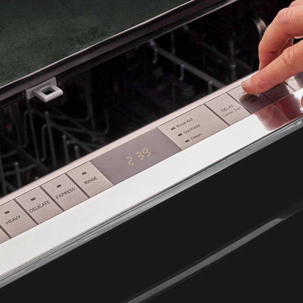 Unique Appliances Classic Retro 24" Built-in Dishwasher with Stainless Steel Tub and LED Lighting