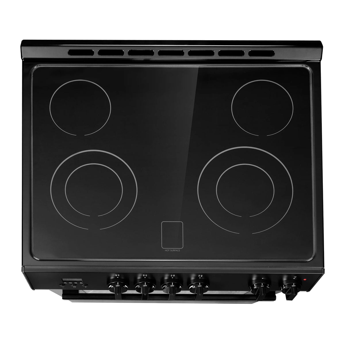 Cosmo 30 in. Stellar Collection 5.0 cu. ft. Electric Range, 4 Burners, Convection Oven in Matte Black