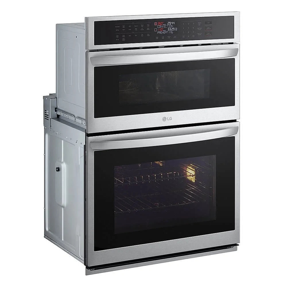 LG WCEP6423F 30 inch Stainless Steel Electric Convection Wall Oven and Microwave Combination