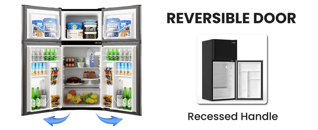 Conserv 19in BLACK Compact 2 Door Refrigerator 4.5cf Reversible Door 110V