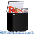 Chest Freezer 5.0 Cu. ft ,Deep Freezer with Energy Efficiency and Removable Storage Basket ,Perfect for Long-term Storage