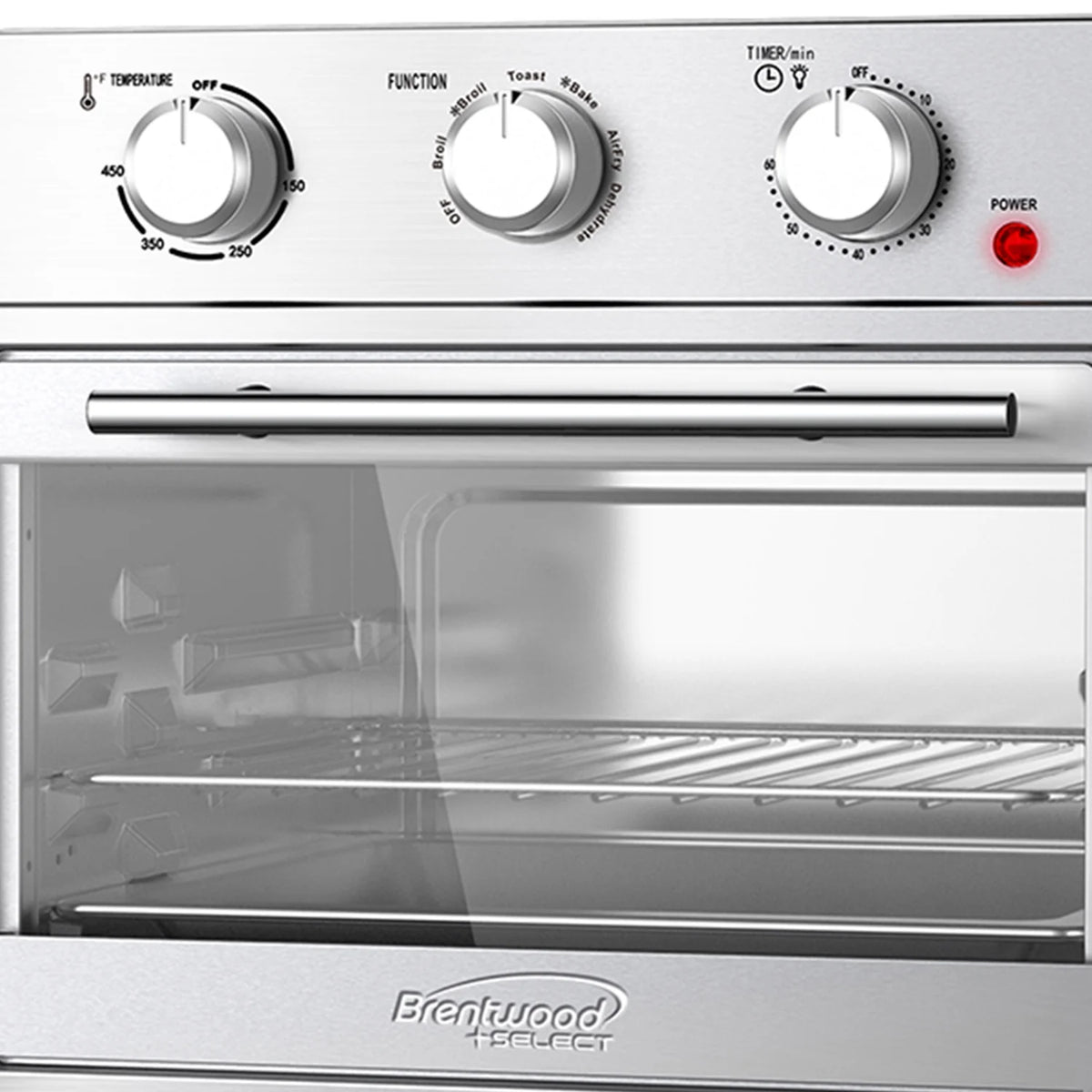 Brentwood Select 24-Qt. 1,700-Watt Stainless Steel Convection Air Fryer Toaster Oven