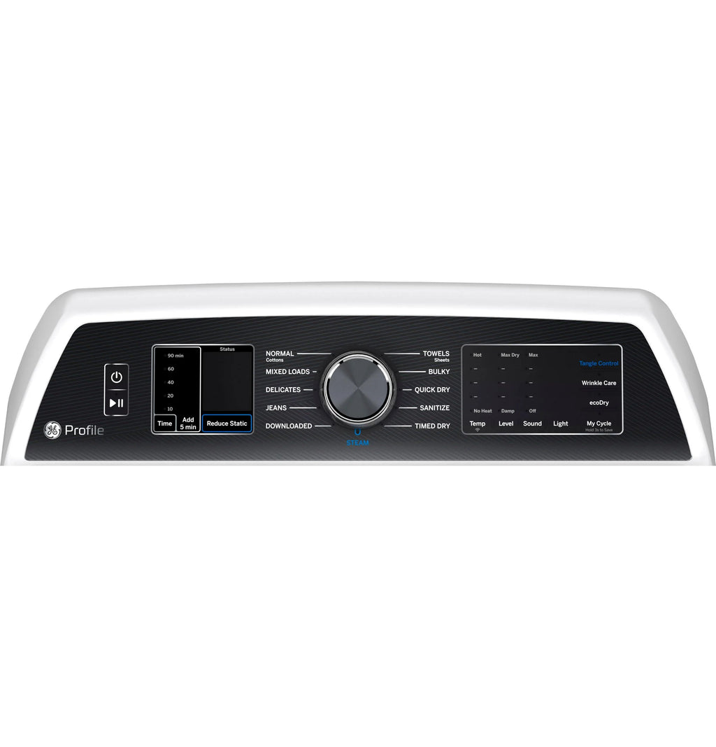 Ge Profile Ptd70eb Ge Profile 27" Wide 7.4 Cu. Ft. Electric Dryer - White on White with