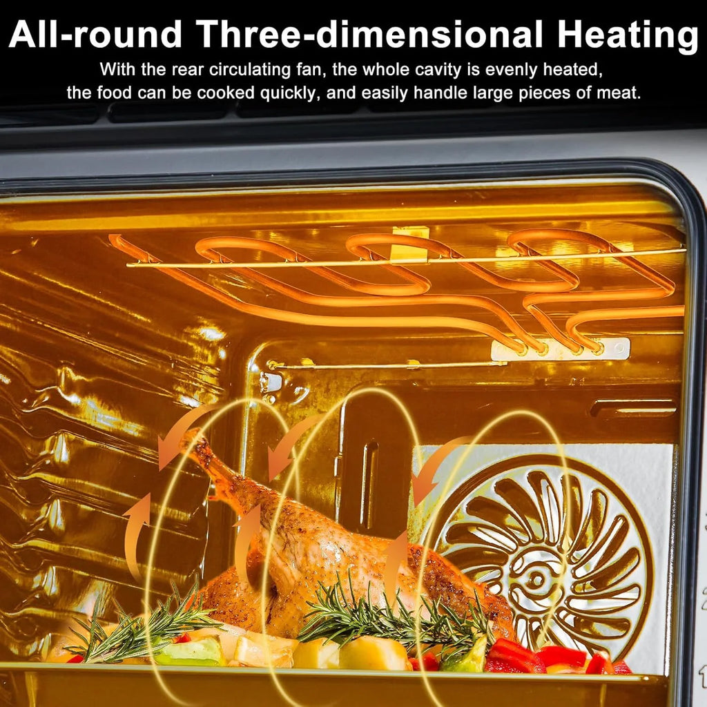 24" Single Wall Oven, 2.5Cu.ft Convection Built-in Oven, Touch Screen