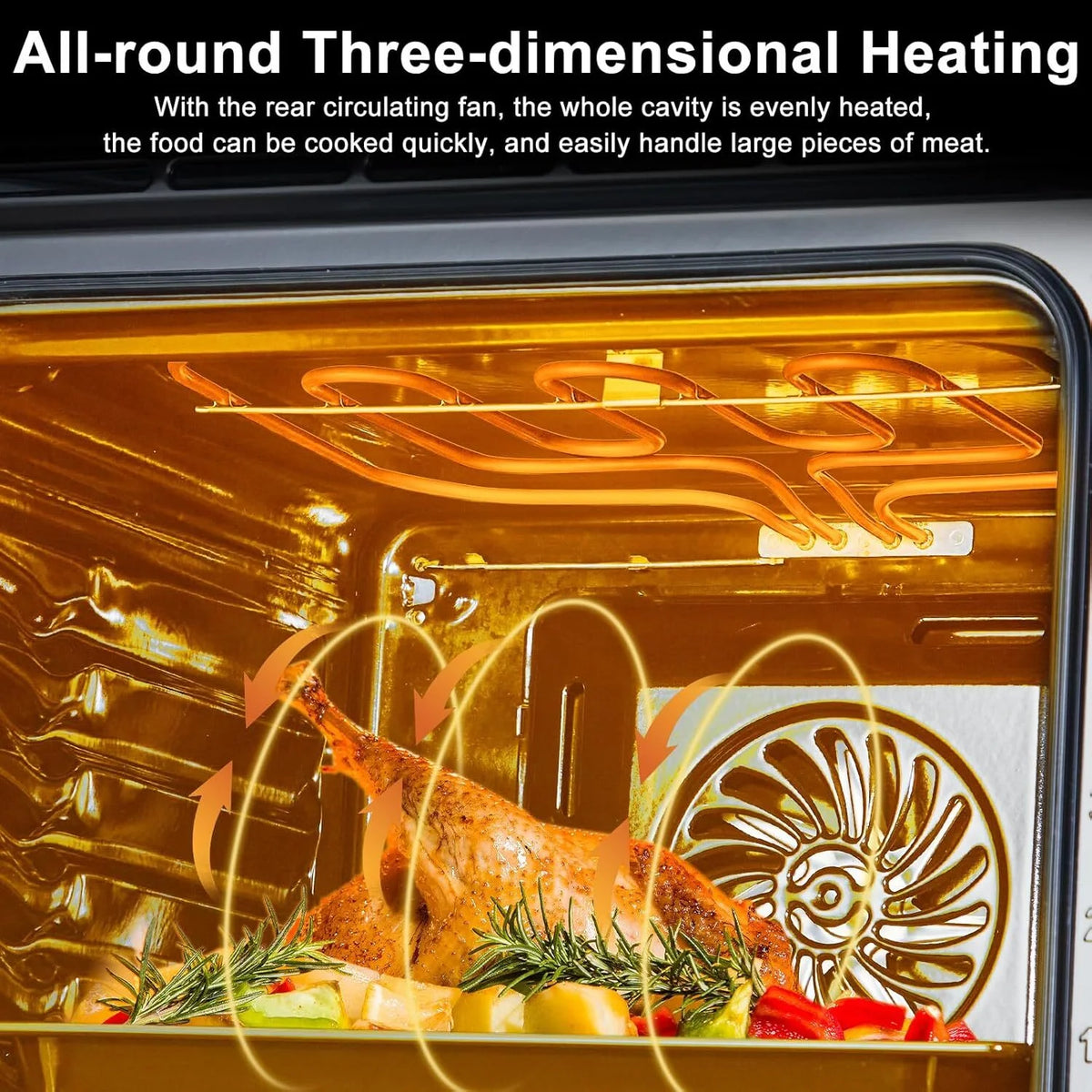 24" Single Wall Oven, 2.5Cu.ft Convection Built-in Oven, Touch Screen