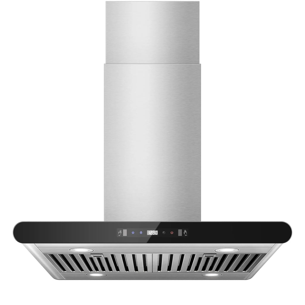 30" Island Range Hood 700CFM, Stainless Steel, Gesture/Touch/Remote Control, LED Light?