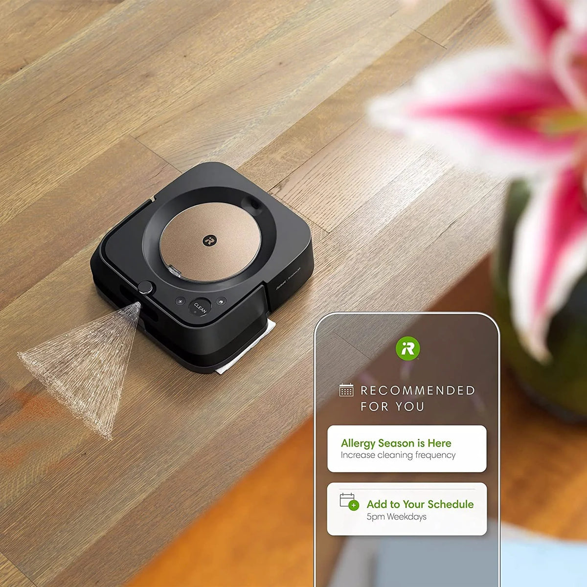 iRobot Braava Jet M6 6012 Ultimate Robot Mop- Wi-Fi Connected, Precision Jet Spray, Smart Mapping, Compatible with Alexa, Ideal for Multiple Rooms, Recharges and Resumes