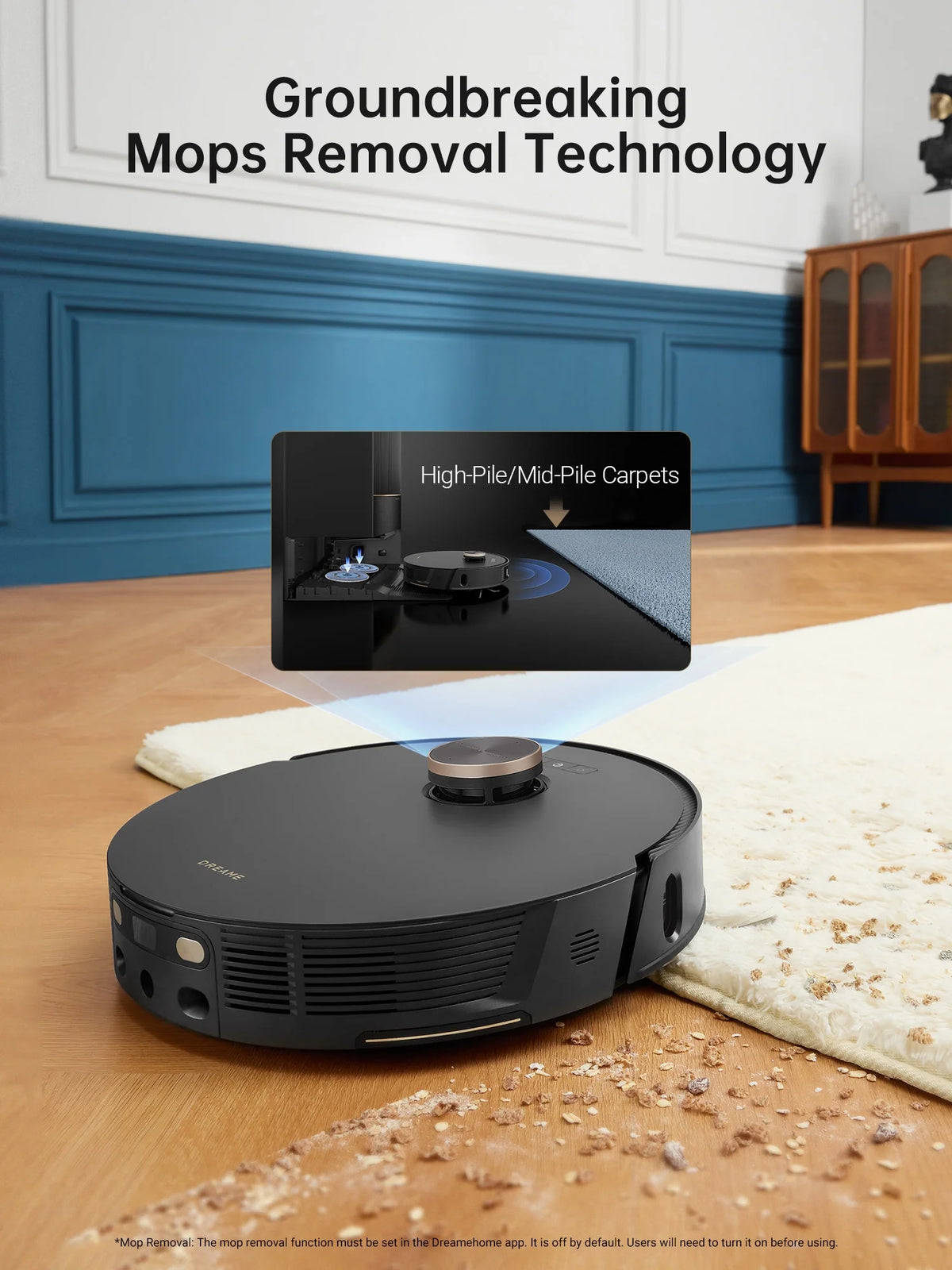 Dreame X30 Ultra Robot Vacuum, 8300Pa Suction, Self Cleaning with 140��F Water, Liftable Mop