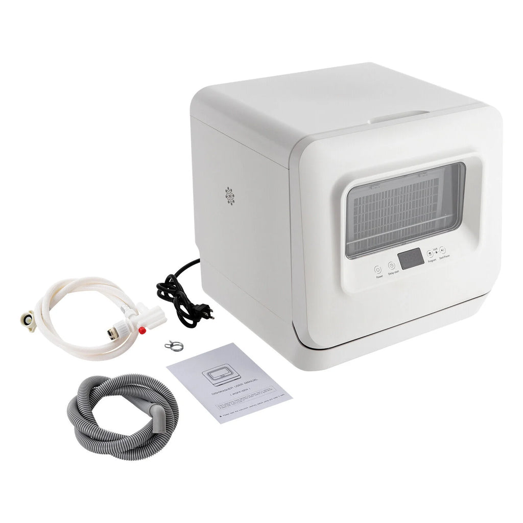 TFCFL Portable Compact Dish Washing Machine Countertop Mini Dishwasher with Water Tank Leak-Proof Air Dry